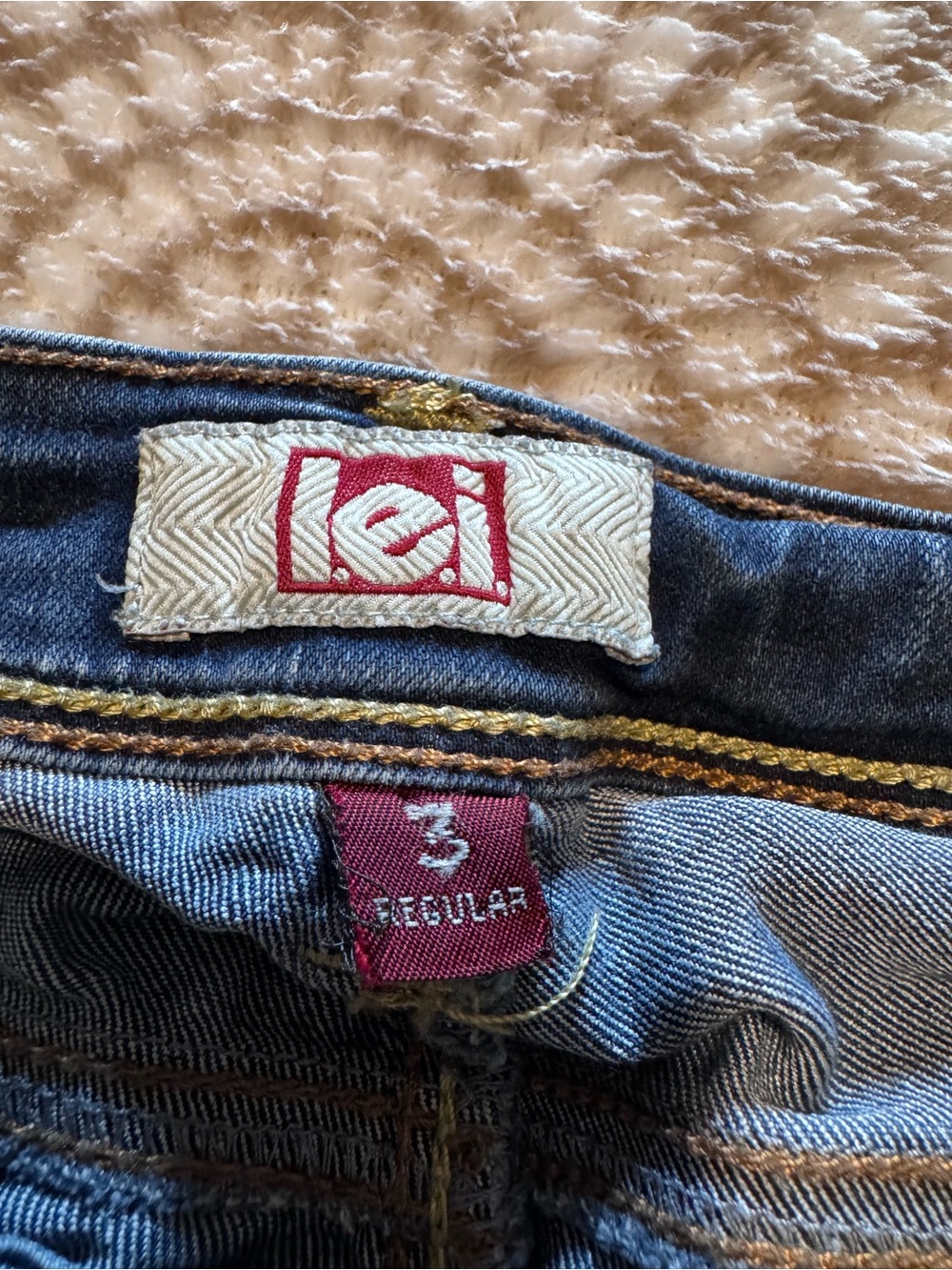 lei Women’s Boot Cut Jeans in Blue with Red Label